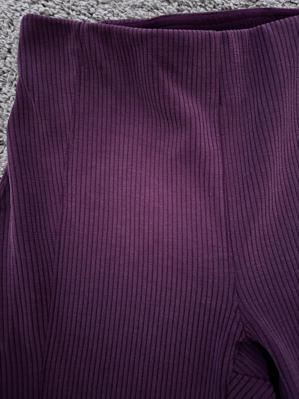 lululemon Ribbed Flare Leggings in Burgundy - Picture 4 of 13